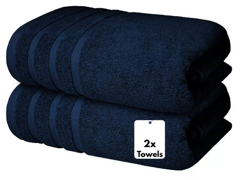 2x Charcoal Extra Large Jumbo Bath Sheets - (Size: 100X200cm) Towelsworld